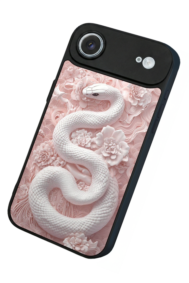 iPhone 17 Air Uyumlu Yılan Tasarımlı Glossy Premium Kılıf