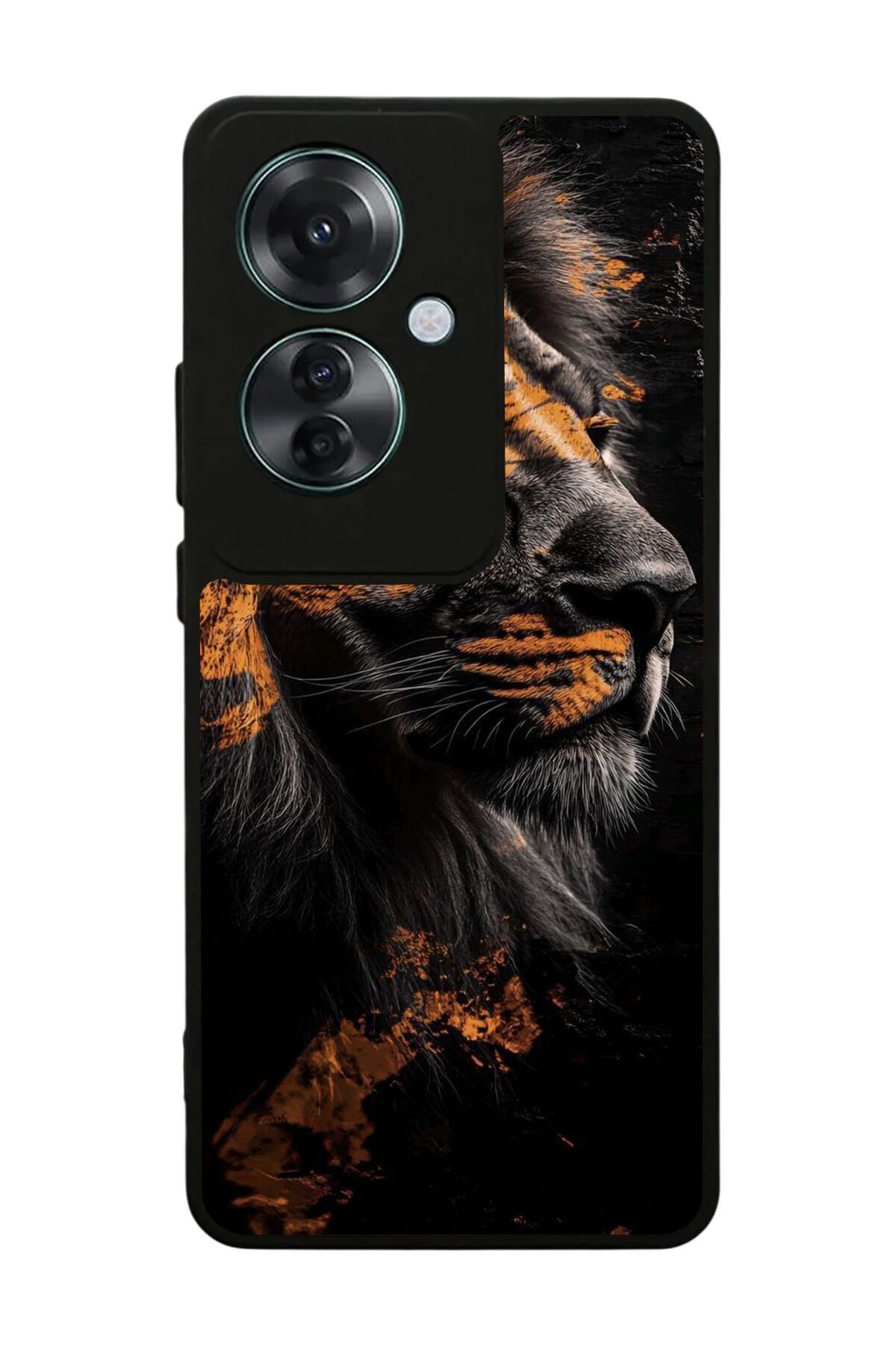 Oppo Reno 11F Uyumlu Aslan Tasarımlı Glossy Premium Kılıf