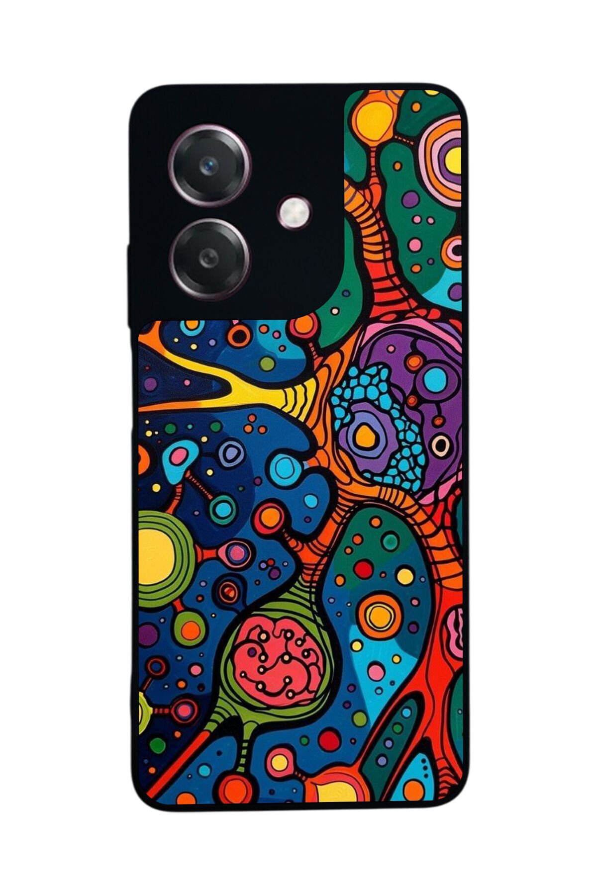 Oppo A3 5G Uyumlu Abstract Tasarımlı Glossy Premium Kılıf