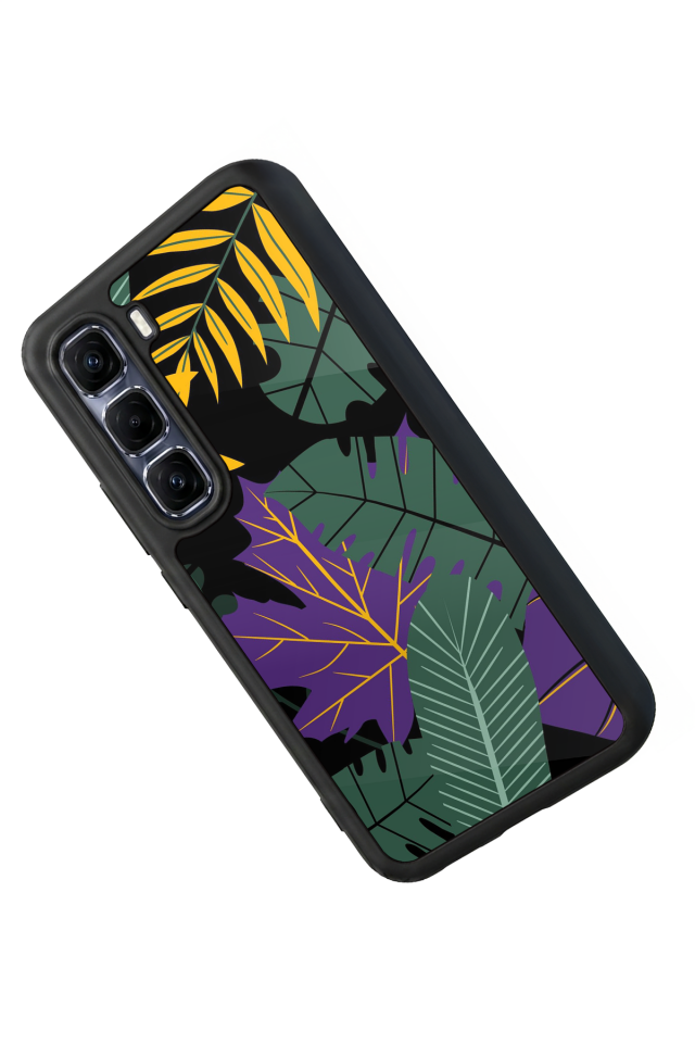 Infinix Hot 60 Pro Plus Uyumlu Botanik Tasarımlı Glossy Premium Kılıf