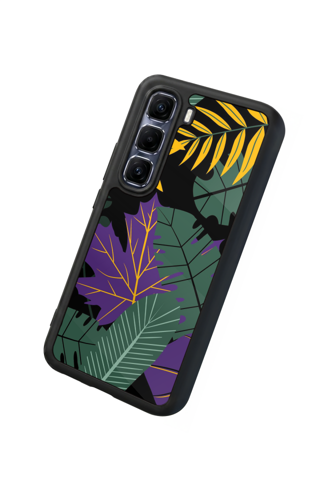 Infinix Hot 60 Pro Plus Uyumlu Botanik Tasarımlı Glossy Premium Kılıf