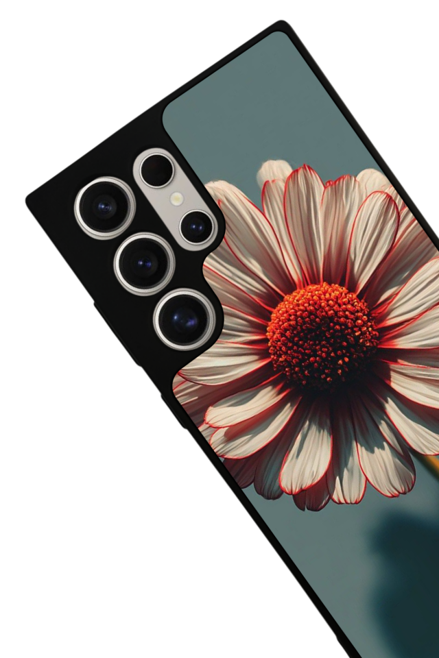 Samsung Galaxy S22 Ultra Uyumlu Cicek Tasarımlı Glossy Premium Kılıf