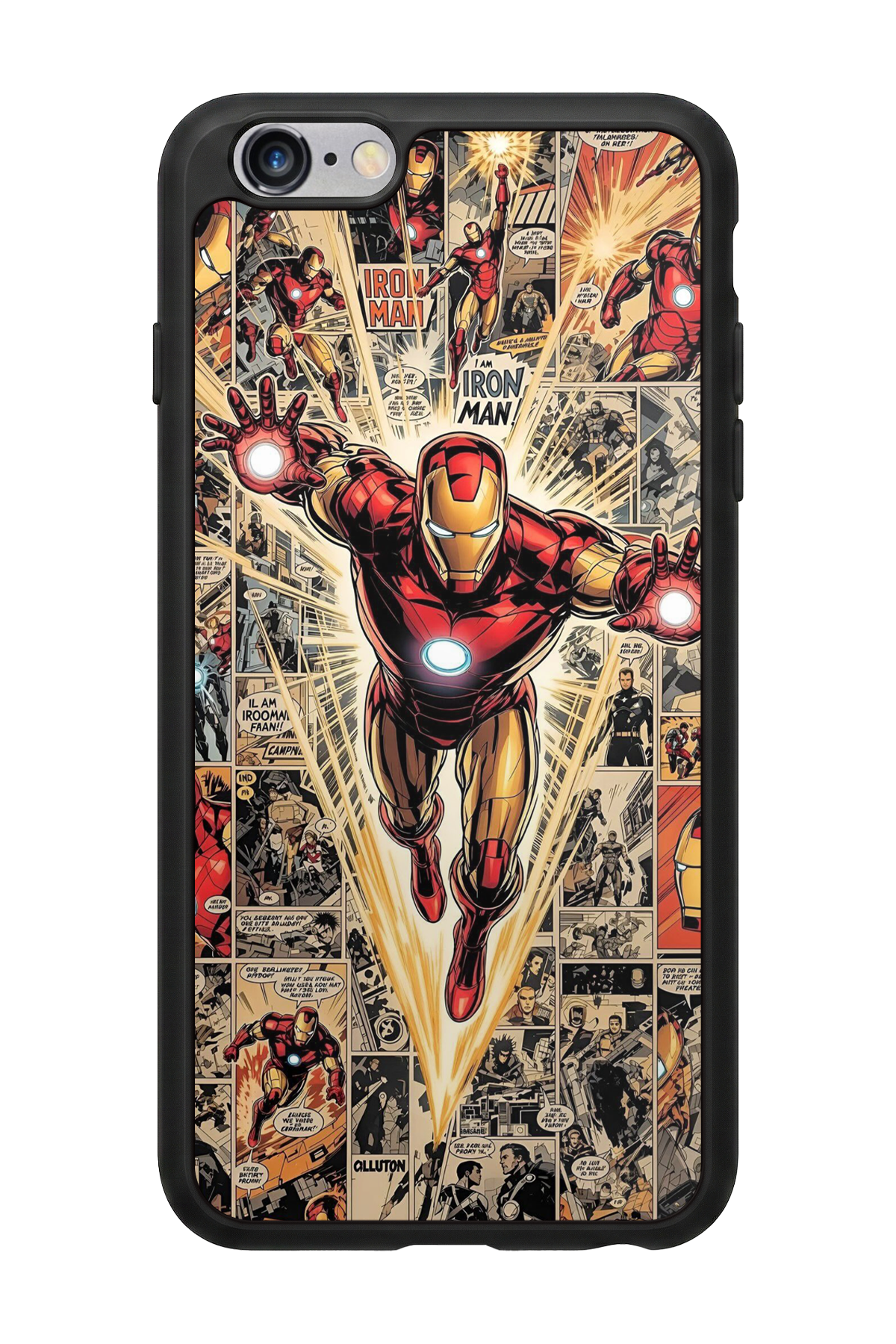 iPhone 6 Plus Uyumlu Iron Man ( Demir Adam ) Tasarımlı Glossy Premium Kılıf