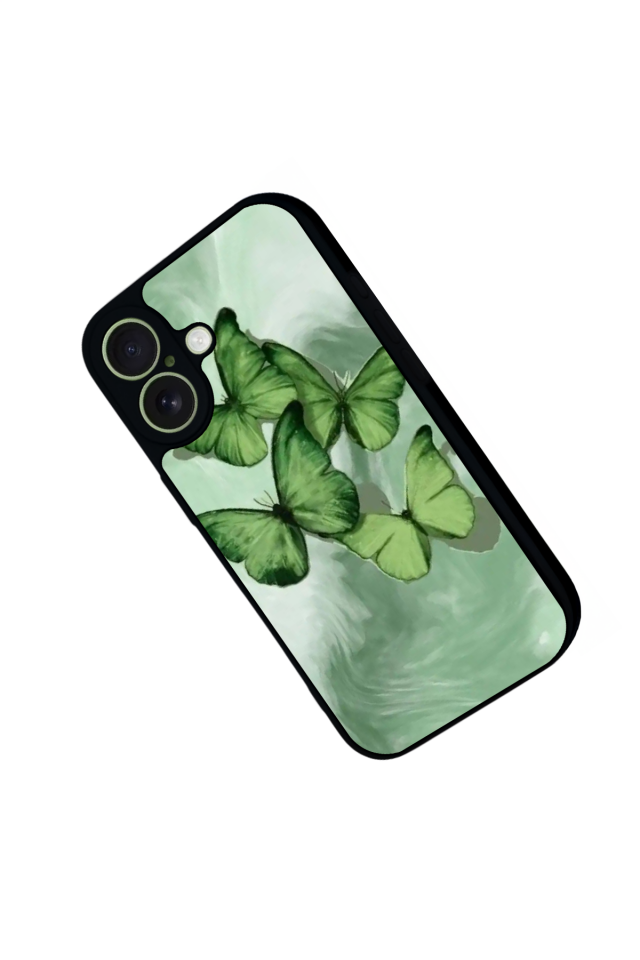 iPhone 17 Uyumlu Kelebek Tasarımlı Glossy Premium Kılıf