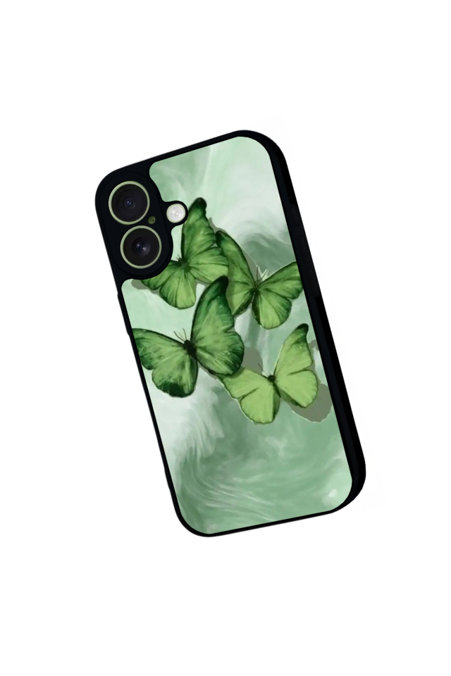 iPhone 17 Uyumlu Kelebek Tasarımlı Glossy Premium Kılıf