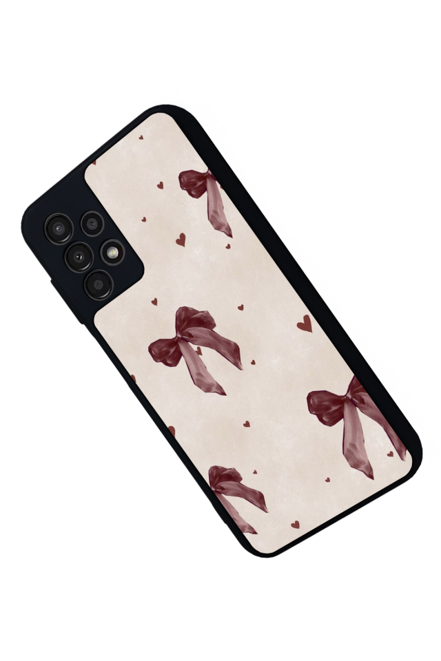Samsung Galaxy A23 Uyumlu Kurdele Tasarımlı Glossy Premium Kılıf