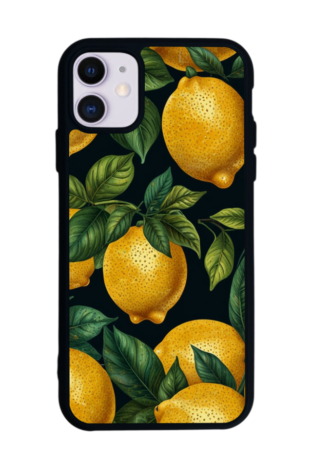 iPhone 11 Uyumlu Limon Tasarımlı Glossy Premium Kılıf