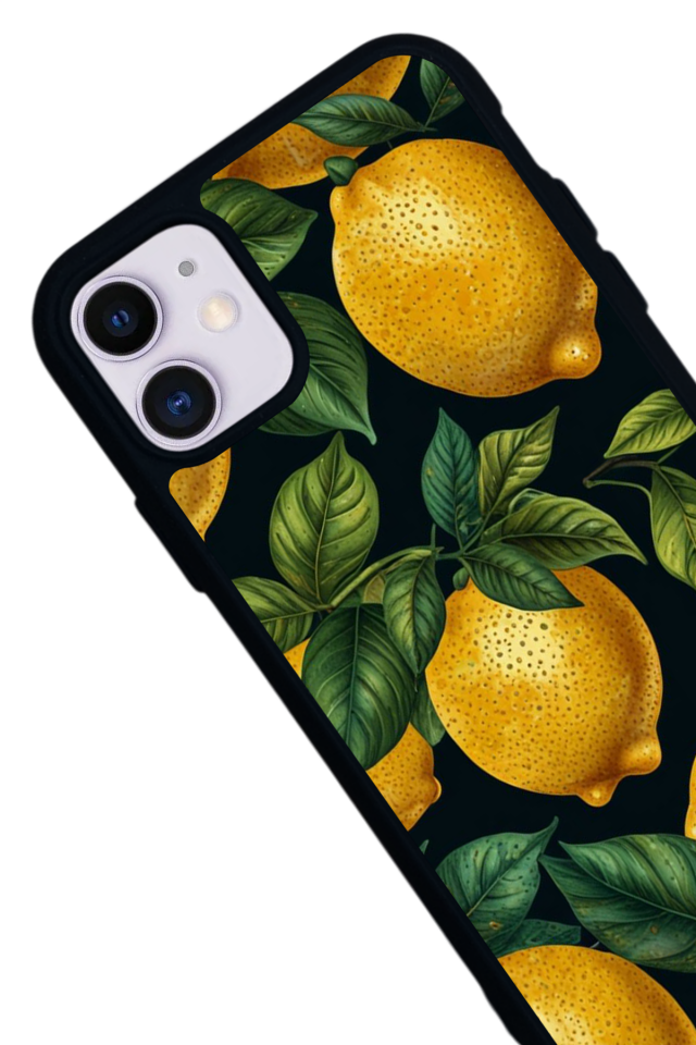 iPhone 11 Uyumlu Limon Tasarımlı Glossy Premium Kılıf