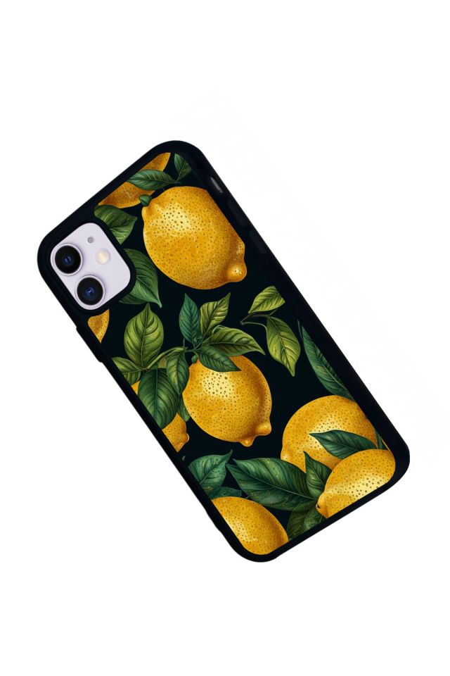 iPhone 11 Uyumlu Limon Tasarımlı Glossy Premium Kılıf