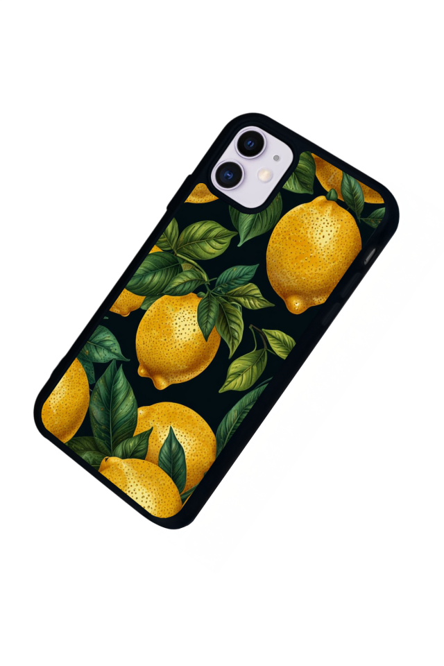 iPhone 11 Uyumlu Limon Tasarımlı Glossy Premium Kılıf