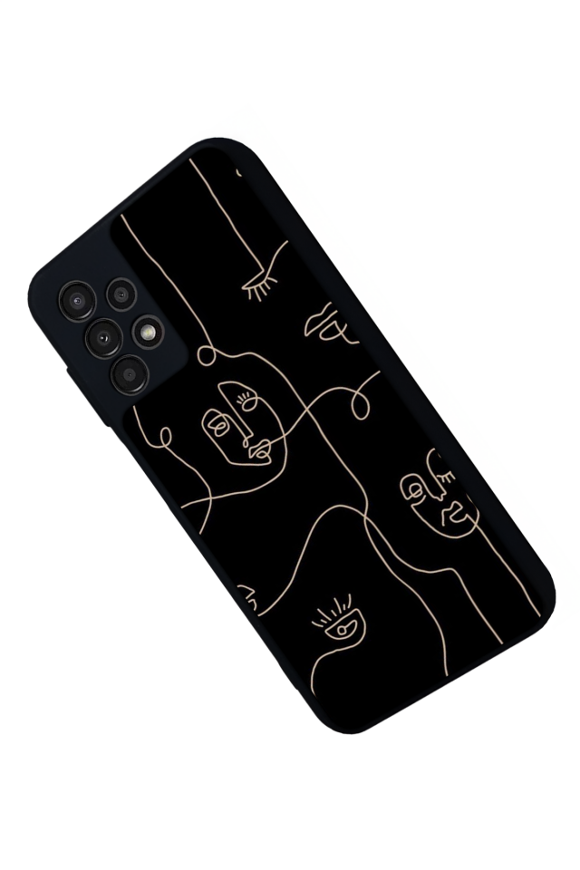 Samsung Galaxy A13 Uyumlu Line Art Tasarımlı Glossy Premium Kılıf
