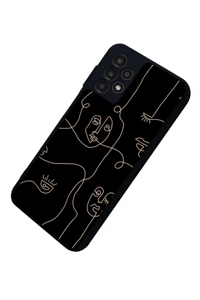 Samsung Galaxy A13 Uyumlu Line Art Tasarımlı Glossy Premium Kılıf