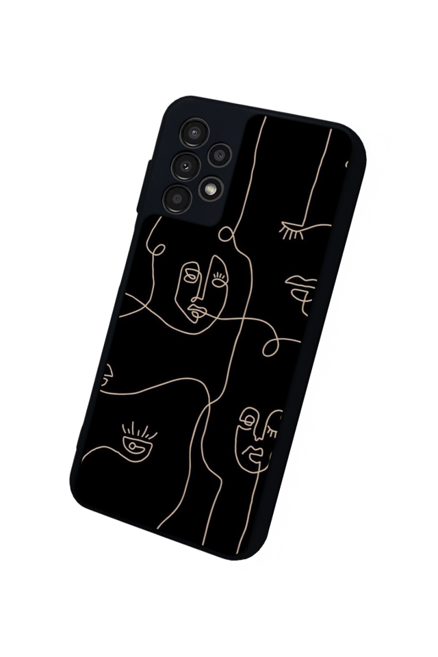 Samsung Galaxy A13 Uyumlu Line Art Tasarımlı Glossy Premium Kılıf