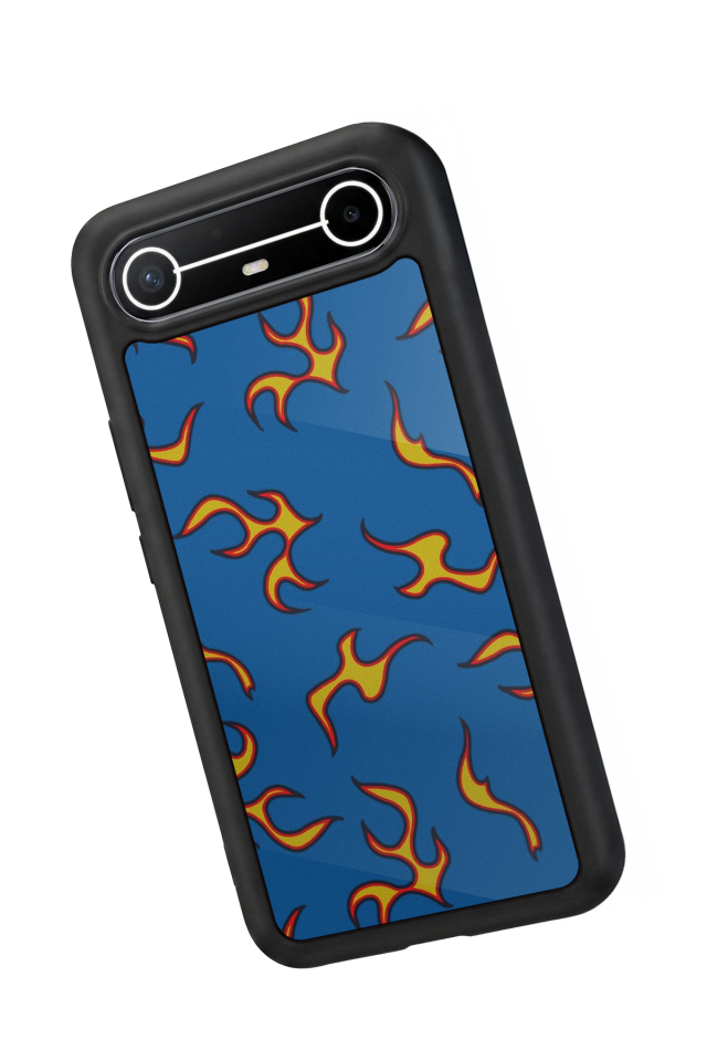 Tecno Spark Slim 5G Uyumlu Retro Flame Patterns Tasarımlı Glossy Premium Kılıf