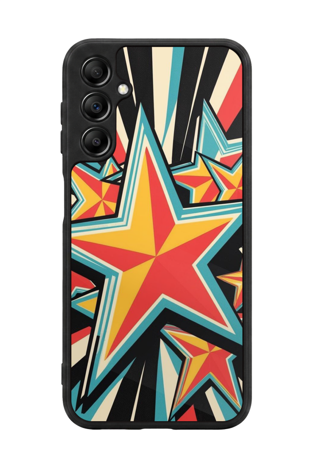 Samsung Galaxy A14 Uyumlu Retro Yildizlar Tasarımlı Glossy Premium Kılıf