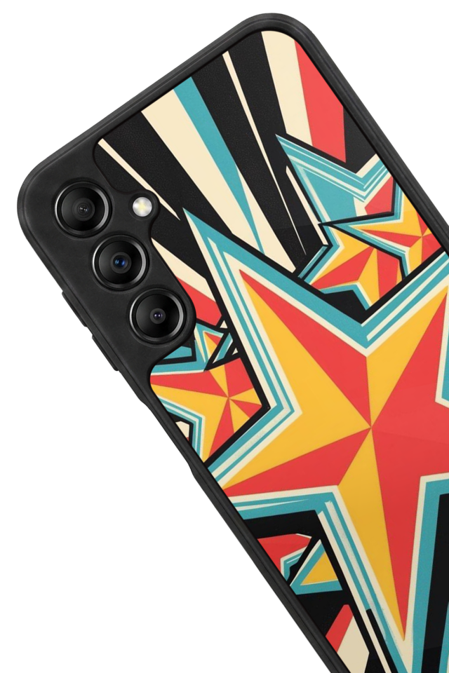 Samsung Galaxy A14 Uyumlu Retro Yildizlar Tasarımlı Glossy Premium Kılıf
