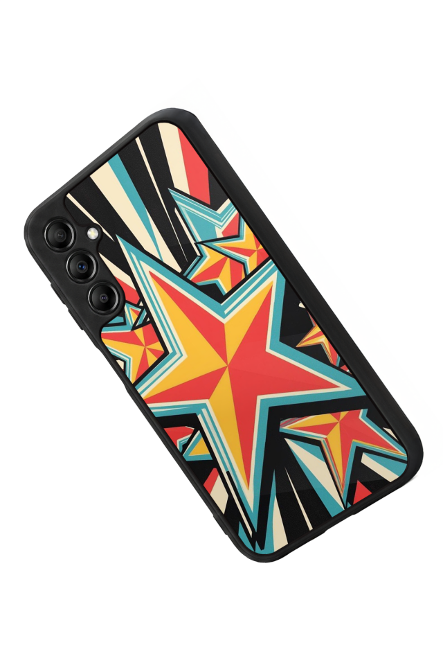 Samsung Galaxy A14 Uyumlu Retro Yildizlar Tasarımlı Glossy Premium Kılıf