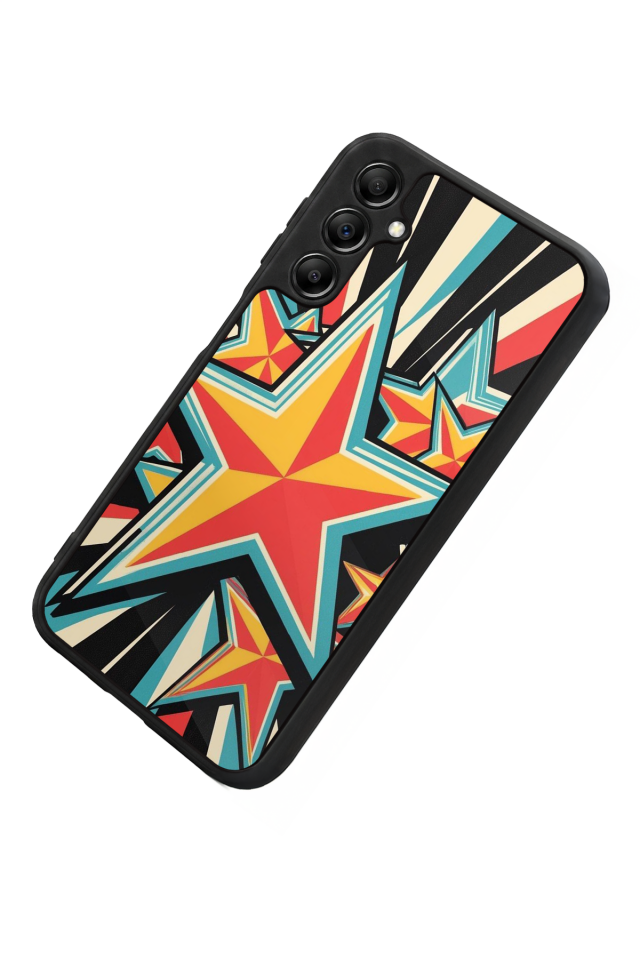Samsung Galaxy A14 Uyumlu Retro Yildizlar Tasarımlı Glossy Premium Kılıf