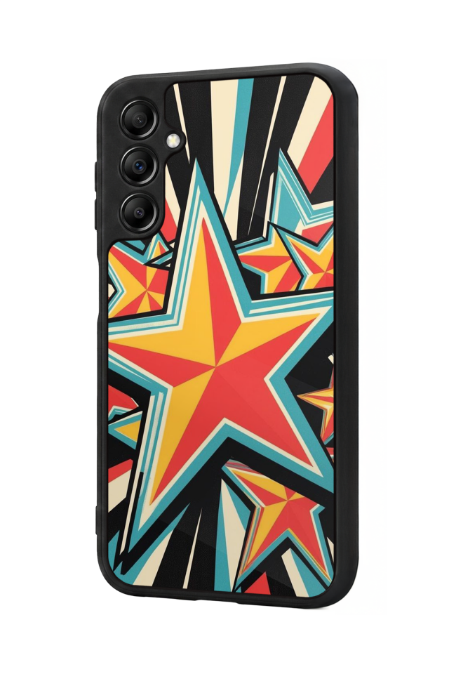 Samsung Galaxy A14 Uyumlu Retro Yildizlar Tasarımlı Glossy Premium Kılıf