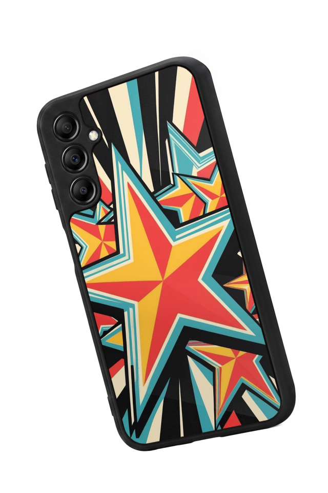 Samsung Galaxy A14 Uyumlu Retro Yildizlar Tasarımlı Glossy Premium Kılıf