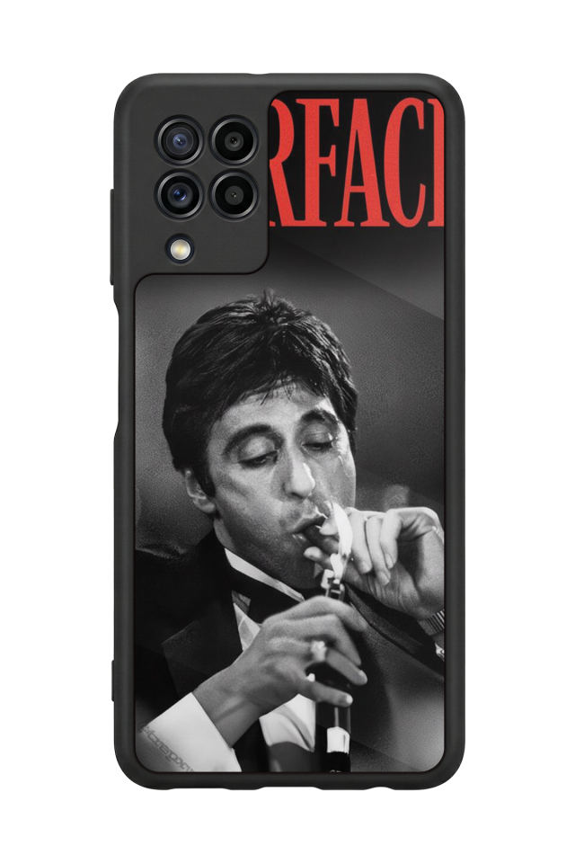 Samsung Galaxy M22 Uyumlu Scarface Tasarımlı Glossy Premium Kılıf