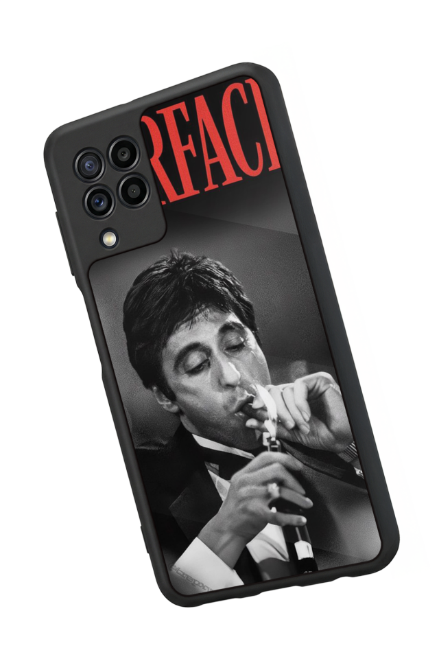 Samsung Galaxy M22 Uyumlu Scarface Tasarımlı Glossy Premium Kılıf