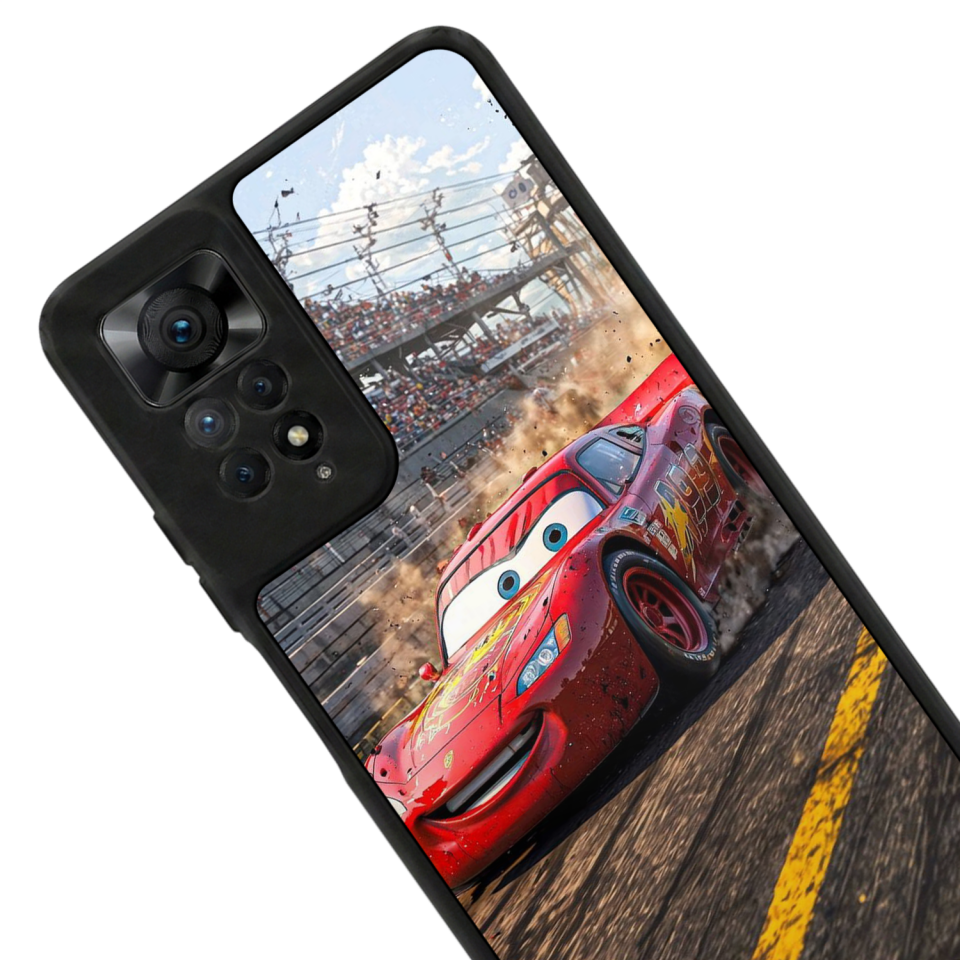 Xiaomi Redmi Note 12 Pro Uyumlu Şimsek McQueen Tasarımlı Glossy Premium Kılıf