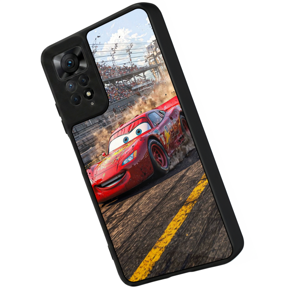 Xiaomi Redmi Note 12 Pro Uyumlu Şimsek McQueen Tasarımlı Glossy Premium Kılıf