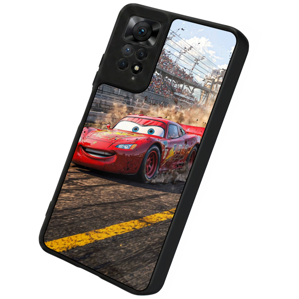 Xiaomi Redmi Note 12 Pro Uyumlu Şimsek McQueen Tasarımlı Glossy Premium Kılıf