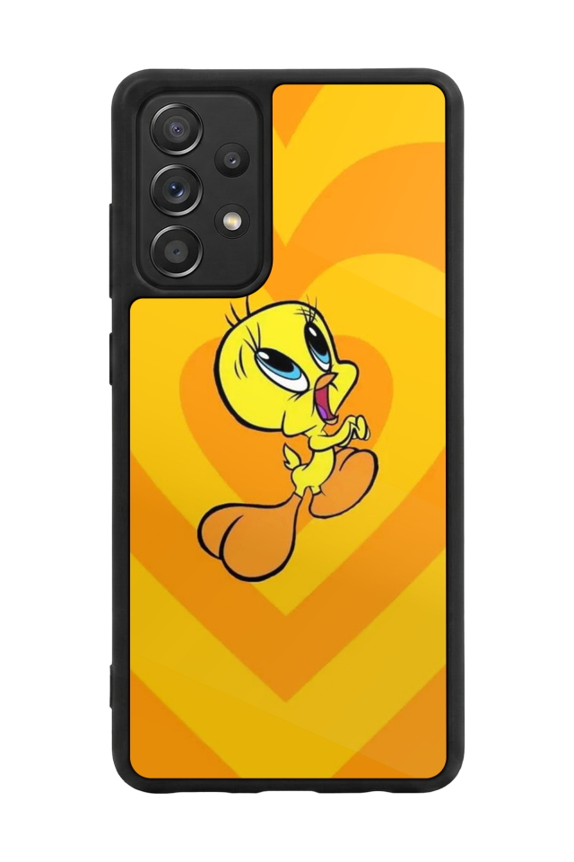 Samsung Galaxy A72 Uyumlu Tweety Tasarımlı Glossy Premium Kılıf