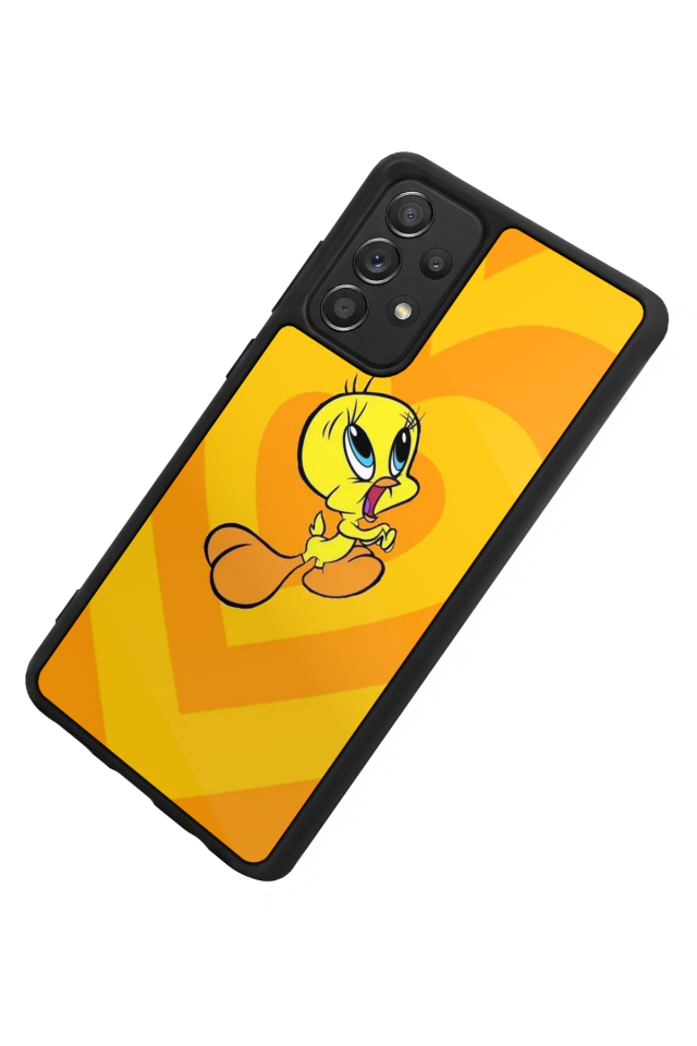 Samsung Galaxy A72 Uyumlu Tweety Tasarımlı Glossy Premium Kılıf