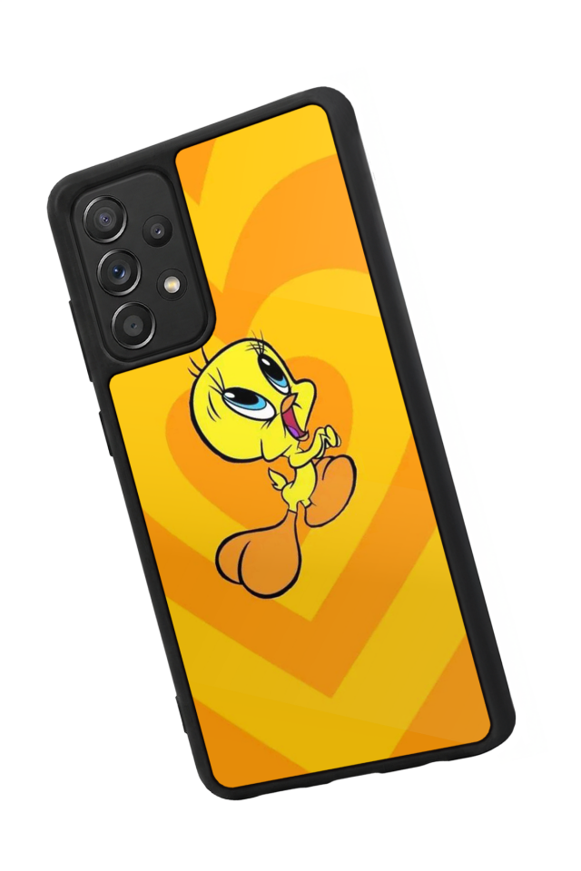 Samsung Galaxy A72 Uyumlu Tweety Tasarımlı Glossy Premium Kılıf