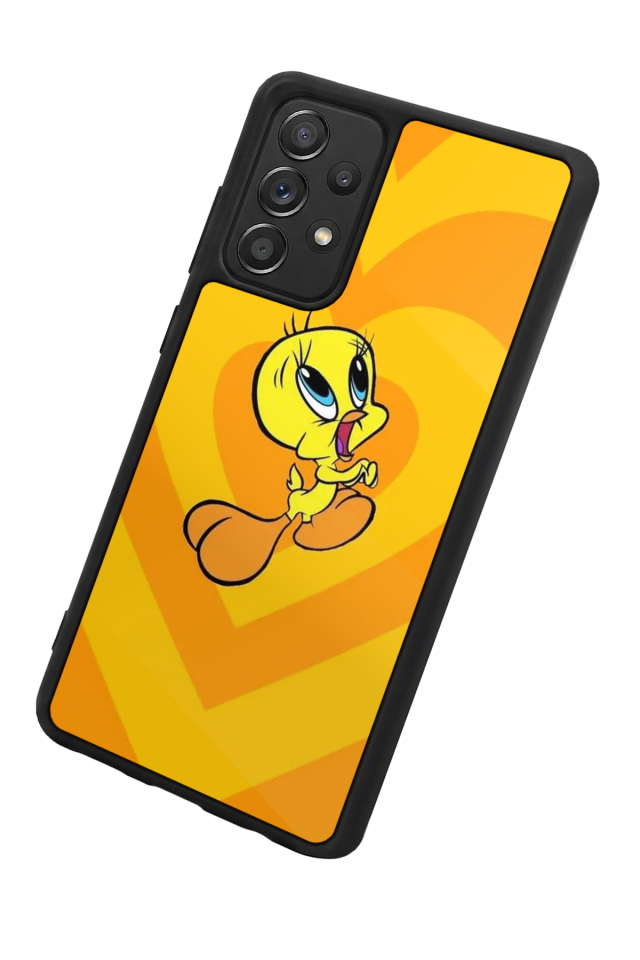 Samsung Galaxy A72 Uyumlu Tweety Tasarımlı Glossy Premium Kılıf