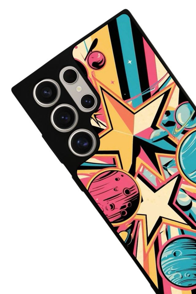 Samsung Galaxy S24 Ultra Uyumlu Uzay Tasarımlı Glossy Premium Kılıf