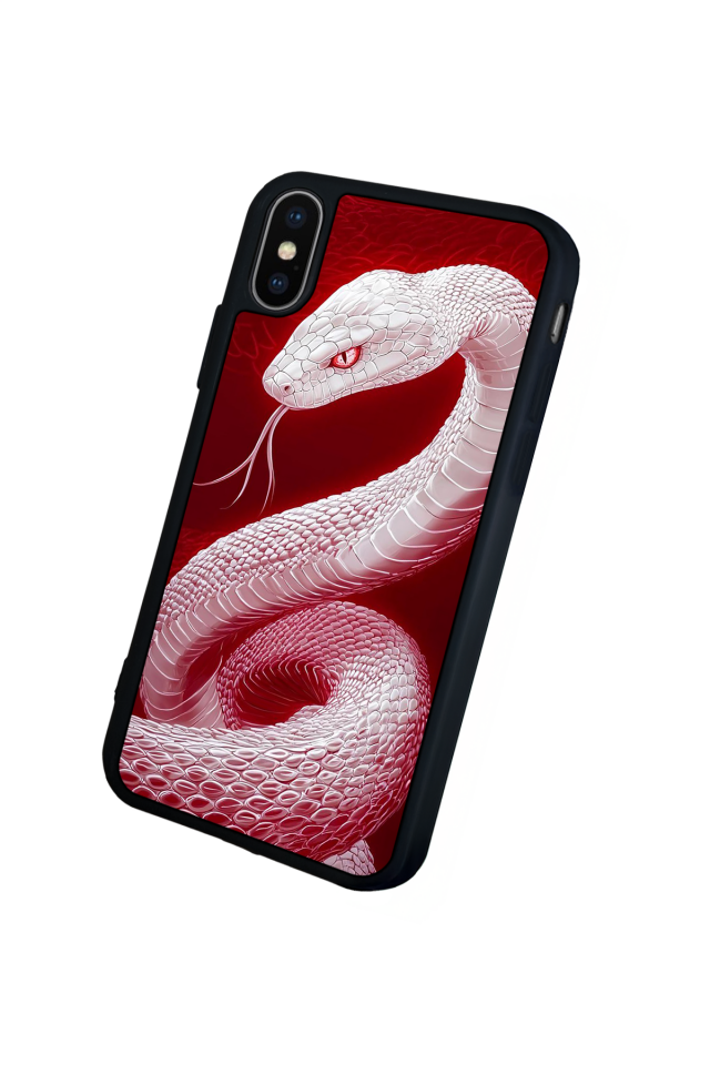 iPhone X/ XS Uyumlu Yılan Tasarımlı Glossy Premium Kılıf