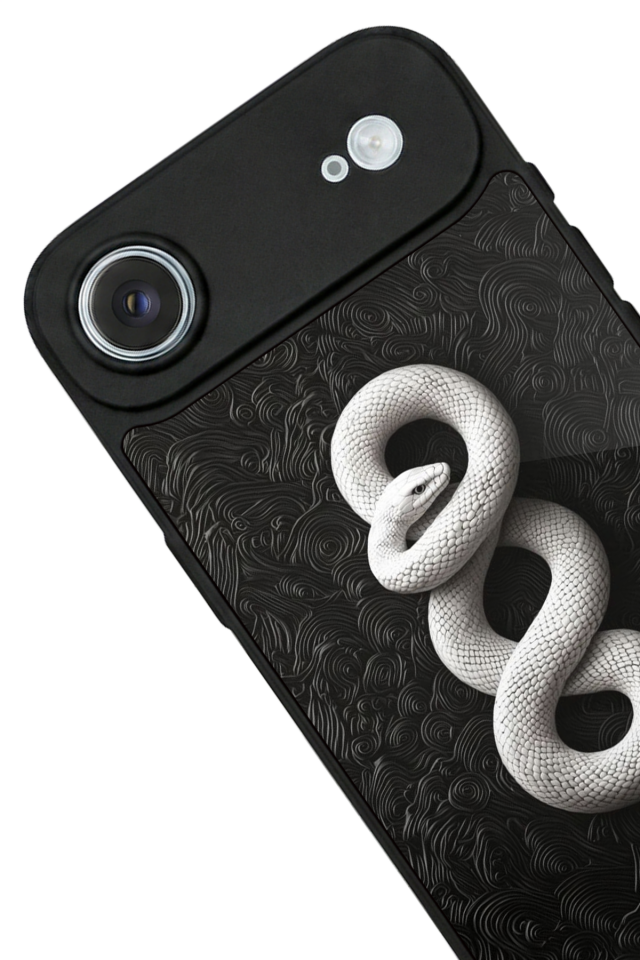 iPhone 17 Air Uyumlu Yılan Tasarımlı Glossy Premium Kılıf