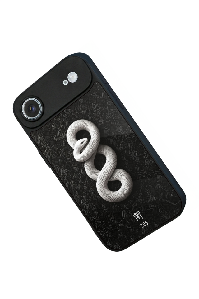 iPhone 17 Air Uyumlu Yılan Tasarımlı Glossy Premium Kılıf