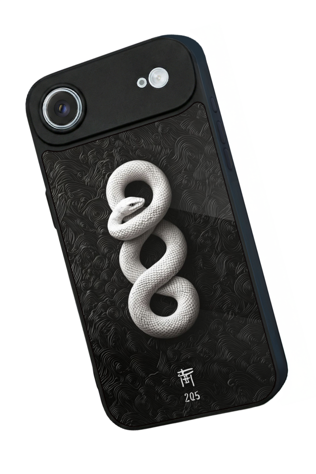 iPhone 17 Air Uyumlu Yılan Tasarımlı Glossy Premium Kılıf