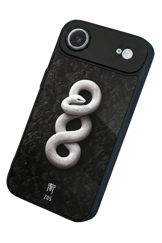 iPhone 17 Air Uyumlu Yılan Tasarımlı Glossy Premium Kılıf