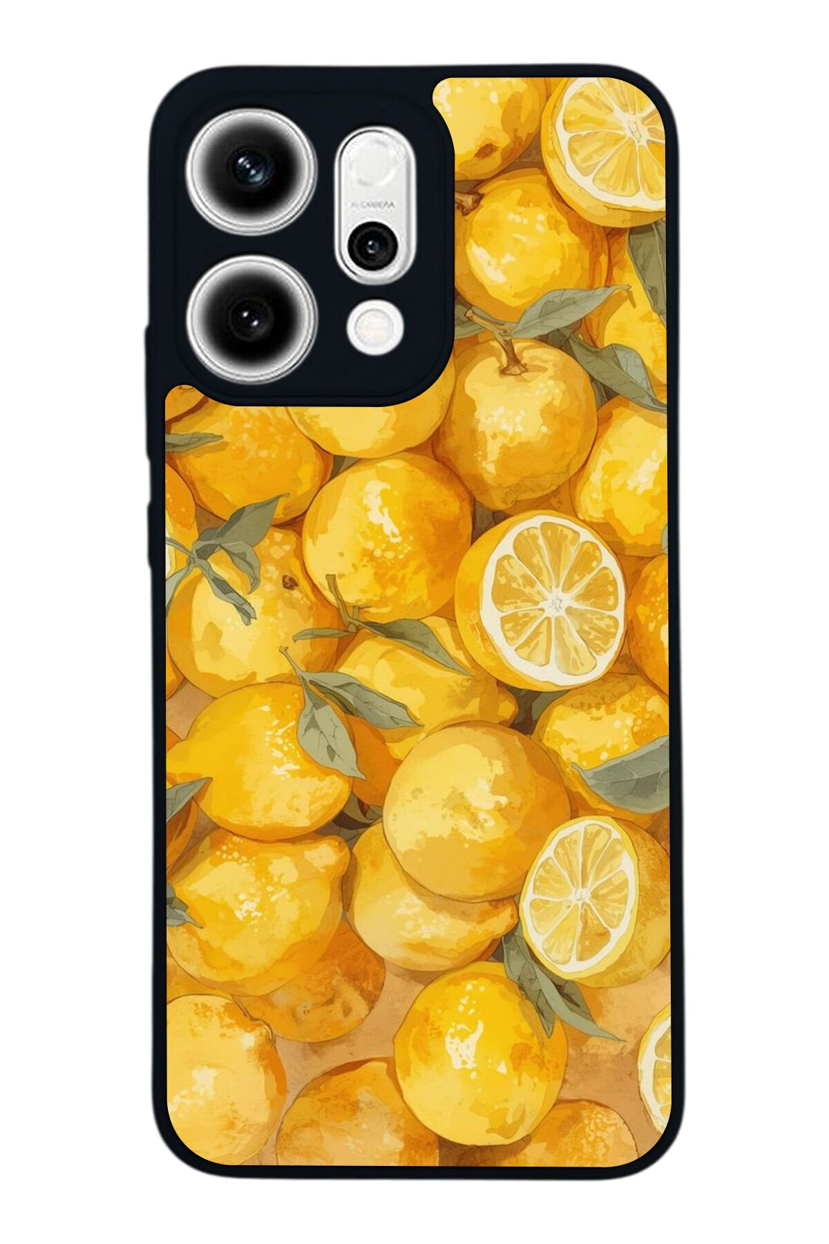 Oppo Reno 14 Uyumlu Limon Tasarımlı Glossy Premium Kılıf