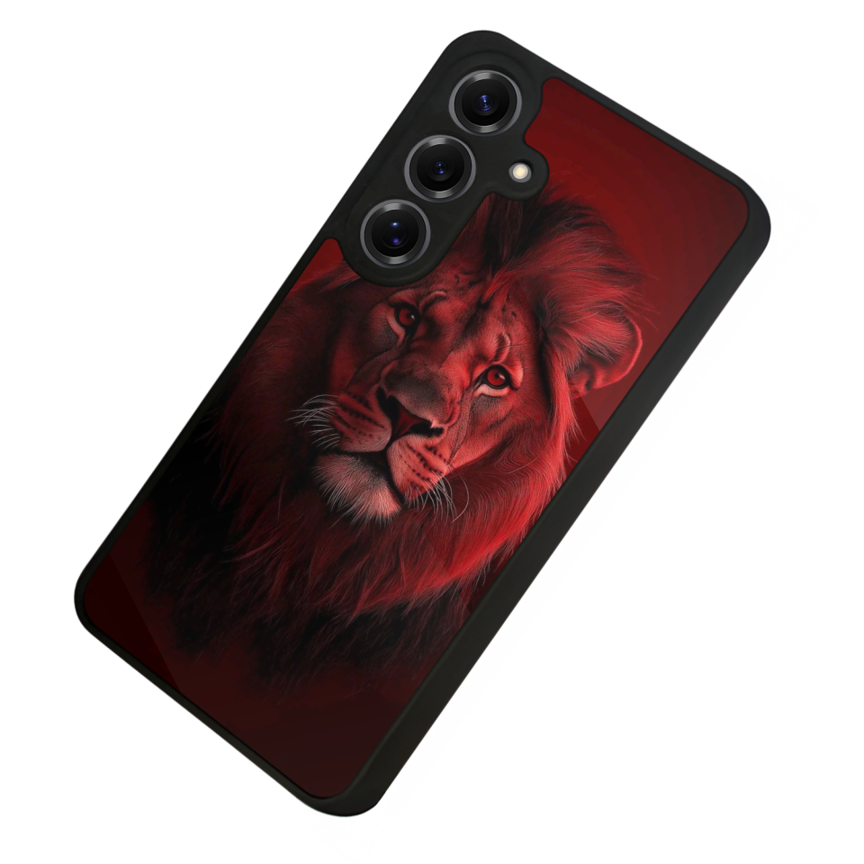 Samsung Galaxy S25 Uyumlu Aslan Tasarımlı Glossy Premium Kılıf