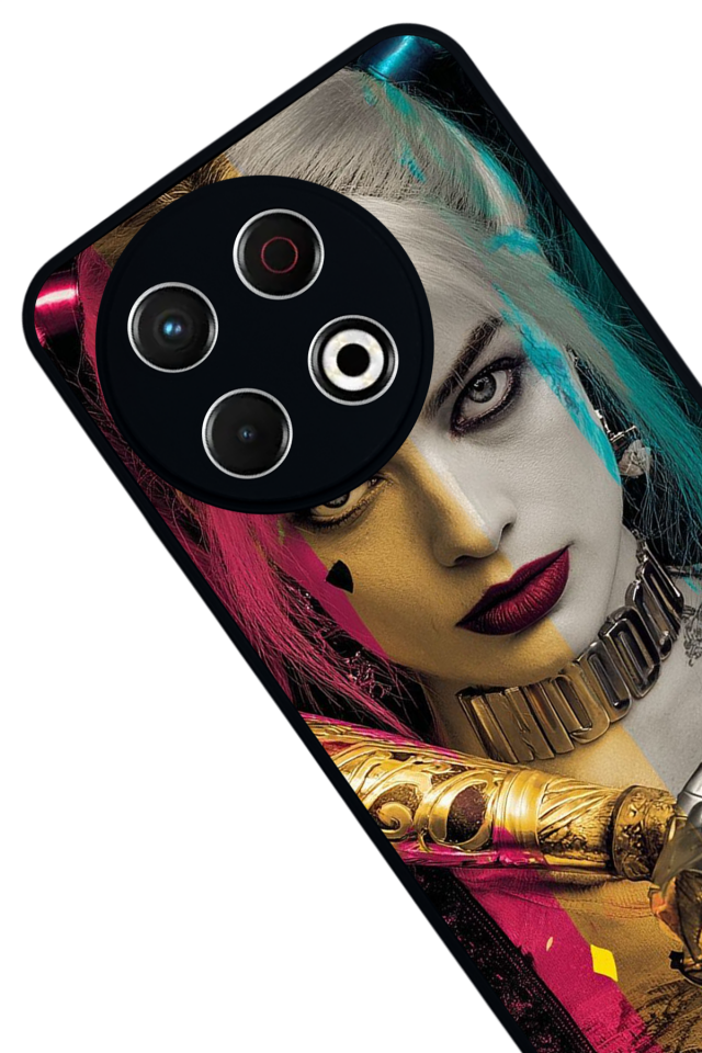 Tecno Spark 30 Pro Uyumlu HarleyQueen Tasarımlı Glossy Premium Kılıf