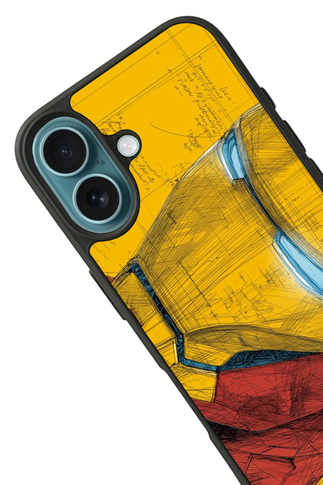 iPhone 16 Uyumlu  Iron Man ( Demir Adam ) Tasarımlı Glossy Premium Kılıf
