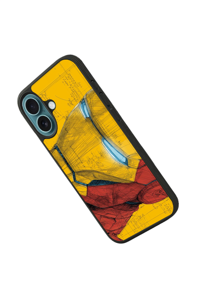 iPhone 16 Uyumlu  Iron Man ( Demir Adam ) Tasarımlı Glossy Premium Kılıf