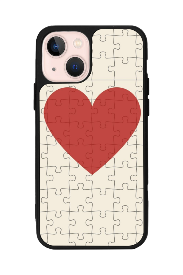 iPhone 15 Uyumlu Kalp Love Tasarımlı Glossy Premium Kılıf