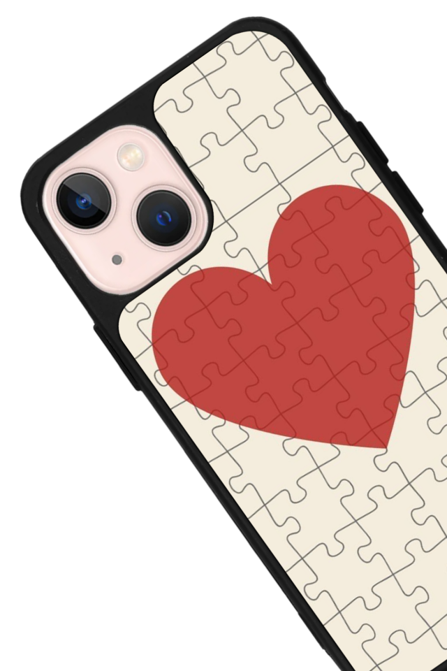 iPhone 15 Uyumlu Kalp Love Tasarımlı Glossy Premium Kılıf
