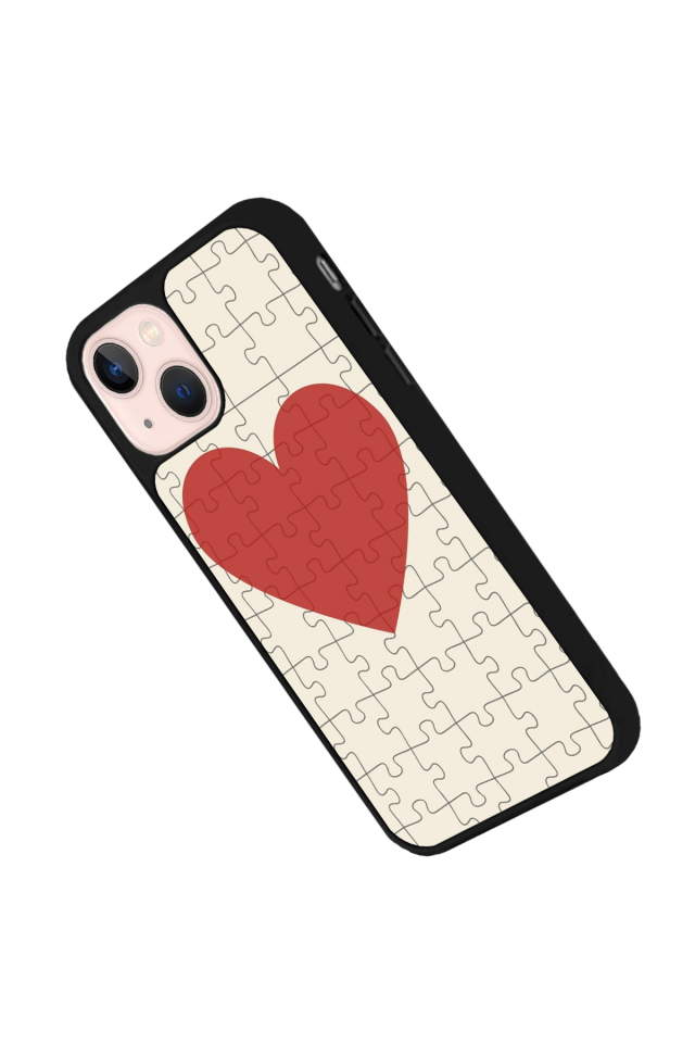 iPhone 15 Uyumlu Kalp Love Tasarımlı Glossy Premium Kılıf