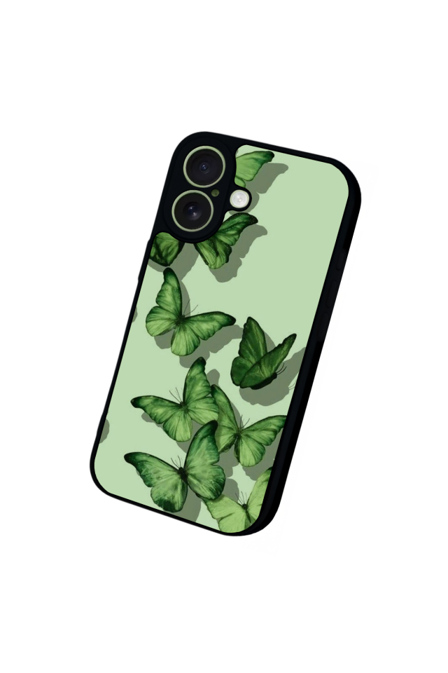 iPhone 17 Uyumlu Kelebek Tasarımlı Glossy Premium Kılıf