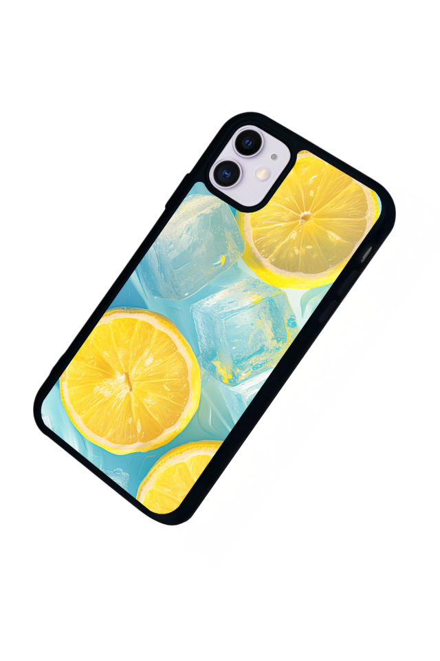 iPhone 11 Uyumlu Limon Tasarımlı Glossy Premium Kılıf