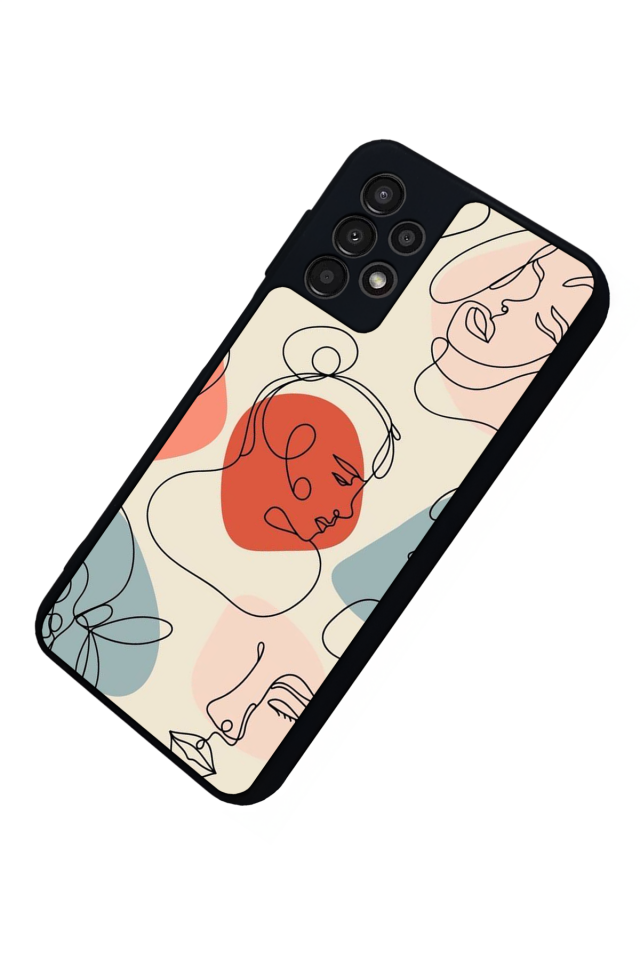 Samsung Galaxy A13 Uyumlu Line Art Tasarımlı Glossy Premium Kılıf